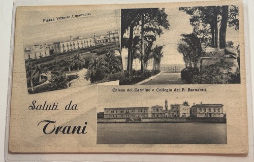 Cartolina saluti trani - trani,