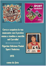 Figurina Panini 1975 Sport Vedettes nuove con velina belle scelta a tendina