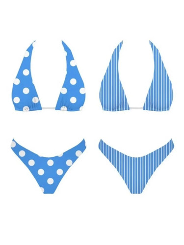Bikini reversibile blu - ,
