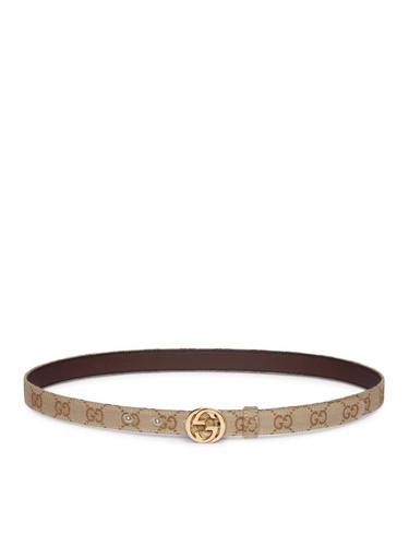 Gucci 510 sand canvas belt - gucci,