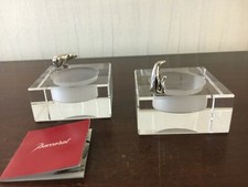 2 Portacandele In Cristallo Di