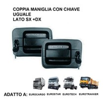 COPPIA MANIGLIE CON CHIAVE ADATTO A IVECO EUROCARGO EUROTECH EUROSTAR X 2 PZ