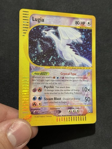 Carta pokemon lugia crystal - carta,