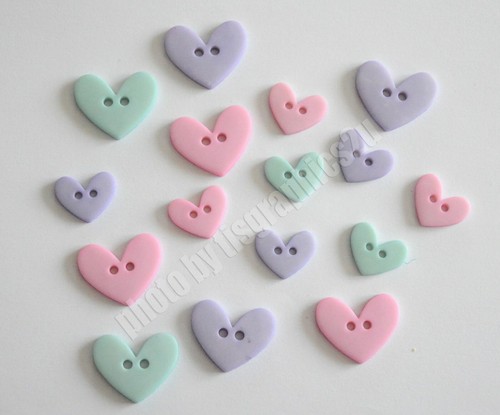 Cuori caramelle bottoni - cuori, /