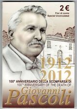 ITALIA - 2 Euro comm. "100° morte di Giovanni Pascoli" 2012 FDC in blister