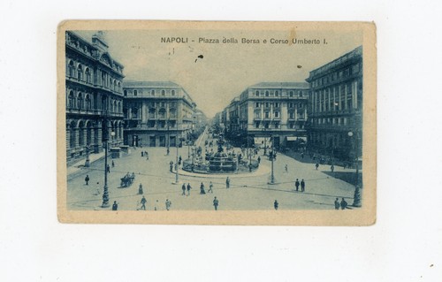 Cartolina napoli piazza - cartolina,