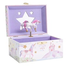 Portagioie Bimba con Carillon e Ballerina Roteante Arcobaleno e Foglia d Oro