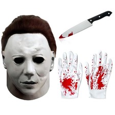 Maschera Michael Myers maschera Halloween Michael Myers in lattice con capelli