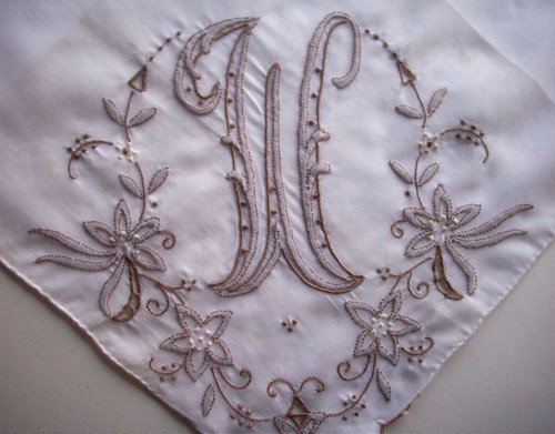 Monogramma iniziale ricamato - monogramma,