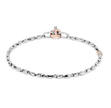 BARAKA bracciale uomo in oro bianco 18 kt 750 con diamante BR22194B  21 cm