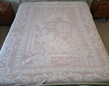 Copriletto Matrimoniale uncinetto filet, pezzo unico 100% cotone DMC