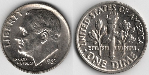 Usa dime 1982 - usa, dime,