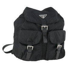 Zaino PRADA nylon nero argento
