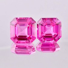 1 Paio 14x14 MM Zaffiro Ceylon