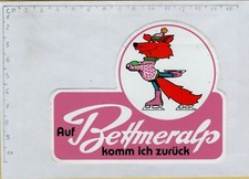 ADESIVO VINTAGE STICKER PATTINAGGIO GHIACCIO AUF BETTMERALP ZURUCK