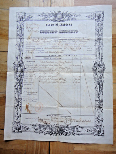 1860 congedo assoluto regno - assoluto-regno, di