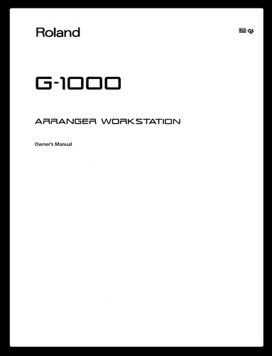 Roland 1000 manuale uso - manuale, d'uso