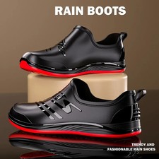 Stivali Moto Pvc Scarpe da Lavoro Antiscivolo Basse per Ristorante Cucina Chef