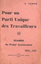 Jean LEBAS Parti unique des