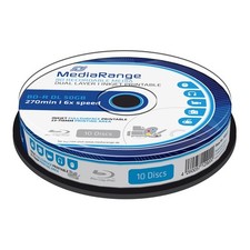 MediaRange 10 BluRay Double Layer BD-R DL HTL Printable 50GB 6x MR509
