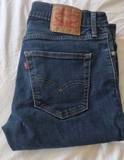 Jeans Levis LEJ 512 taglia W34 L30 blu slim affusolato gamba intrecciata ottimo con 