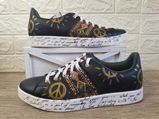 Scarpe da ginnastica Desigual sneakers Cosmic Exotic nere paillettes pace UK 7 nuove