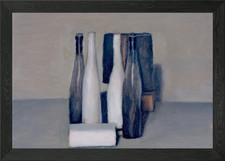 Natura morta con bottiglie e