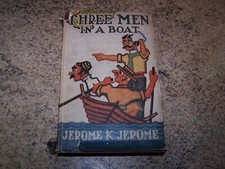 vintage three men in a boat first edition with dust cover copyright edition