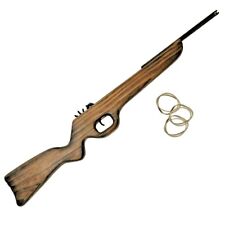Fucile con cinghia in legno spara elastici 70 cm