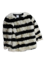 Cappotto basic Mayoral bambina a righe manica lunga chiusura a scatto nero taglia 12