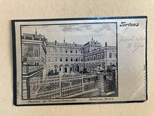 m) Cartolina formato piccolo gruss Tortona Alessandria 1900 palazzo 