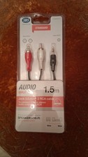 Cavo Audio Jack 3,5mm a 2 RCA maschio adattatore audio stereo  da 0,5 a 15 mt.