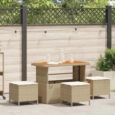 Set da Pranzo per Giardino Poly Rattan Pranzo in Patio Design moderno vidaXL