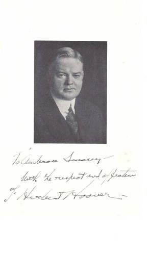 Autografo herbert hoover - autografo,