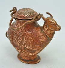 Antico Rame Mucca a Forma Di