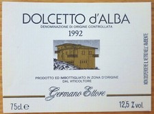 Wine label ITALY DOLCETTO