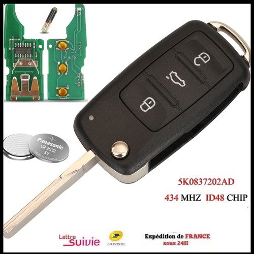 Clé 5k0837202ad 434mhz - clÉ,