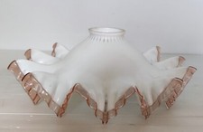 Sospensione Abat Jour Luminaire Opaline Bordo Scanalato Art Deco