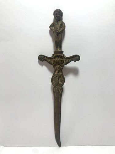 Vecchio tagliacarte bronzo - vecchio, in