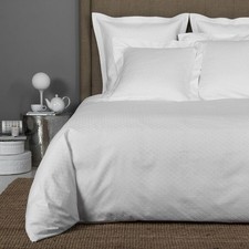 COPRIPIUMINO FRETTE SAVONA KING + 2 EURO SHAMS RASO BIANCO MADE IN ITALY $1.550