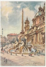 ROMA - PIAZZA NAVONA - ILLUSTRATORE - FALZONI -15141-