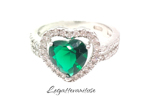 Anello donna cuore - , argento