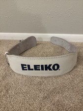 Eleiko Cintura Sollevamento Pesi Powerlifting Pelle Bianca Taglia S Made in Sweden