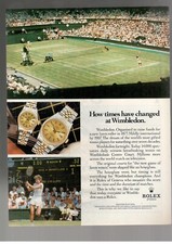 ROLEX Pubblicità OROLOGIO LADY DATEJUST 1 Pagina 1987 WIMBLEDON CHRIS EVERT