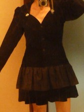 VESTITO VELLUTO NERO S/M
