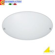 Plafoniera a Parete a Soffitto Vetro Satinato E27 MAX 40W  ? 25cm Bianco Opaco