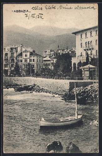 Cartolina abbazia parte della - parte,