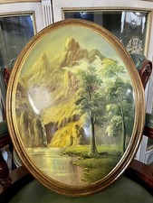Bucolic oval painting the - bucolic,