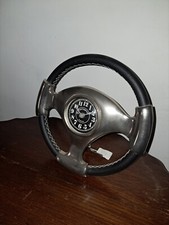 Orologio da tavolo meccanico Volante Automobile Pelle Cuoio Nero 