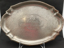 STOCK COGNAC MEDICINAL TRIESTE  - VASSOIO METALLO PUBBLICITARIO - ANNI '50